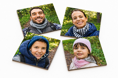 Onderzetters met eigen gezin