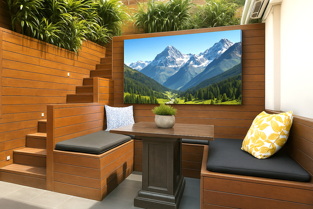Berglandschap buitenposter
